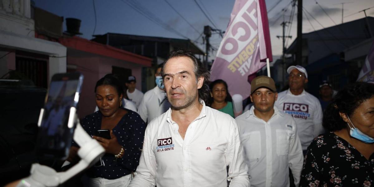El candidato presidencial en San Andrés