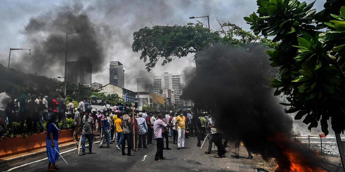 Protestas en Sri Lanka.