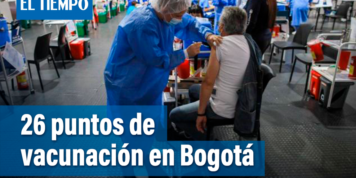 Bogotá tiene 26 puntos de vacunación exclusiva contra covid-19 habilitados hoy para aquellos ciudadanos, mayores de 50 años, que ya pueden aplicarse el segundo refuerzo contra el virus. En los puestos de inmunización del programa regular también pueden recibir el biológico.