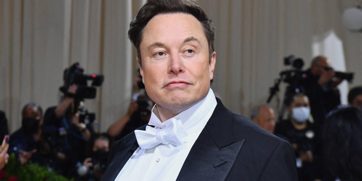 Elon Musk, dueño de Tesla, en el Met Gala 2022.
