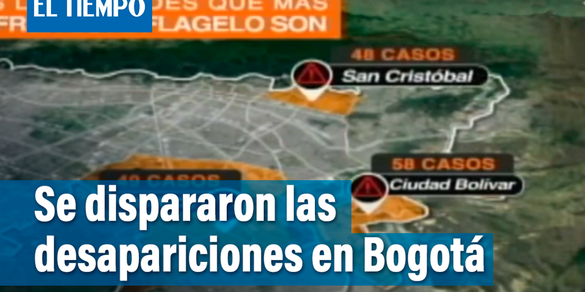 Bogotá reporta un desaparecido cada cuatro horas