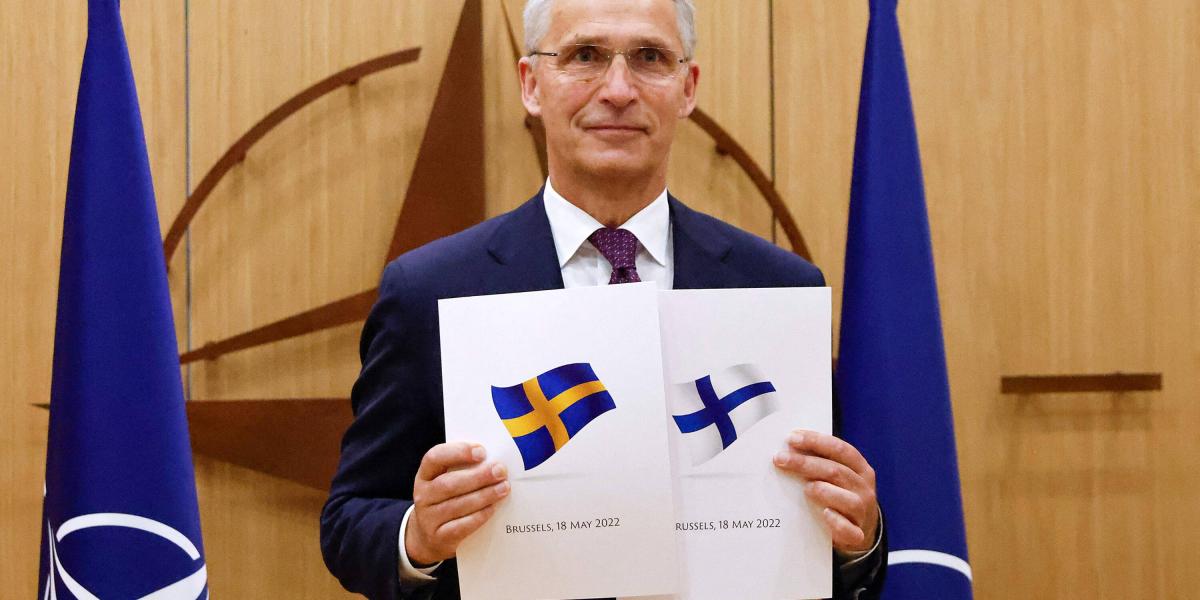 Secretario general de la Otán recibe solicitud de ingreso de Suecia y Finlandia.