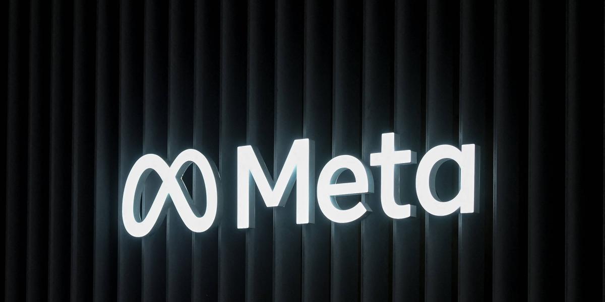 Logo de Meta, empresa matriz de Facebook.