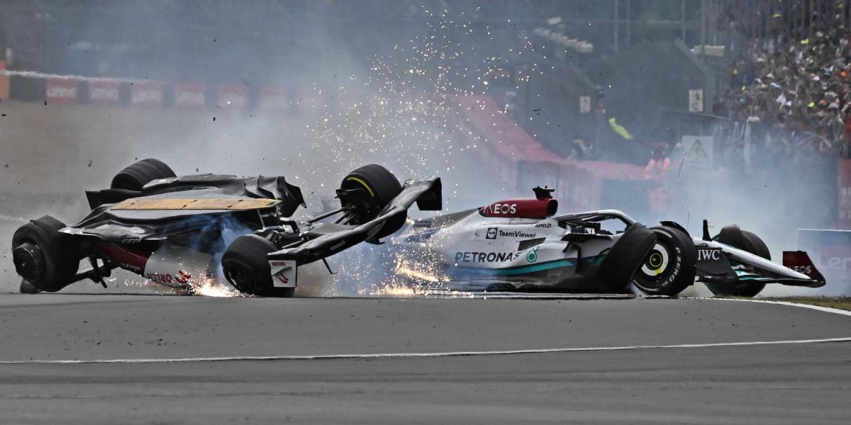 Zhou Guanyu y su accidente en el Gran Premio de Gran Bretaña.