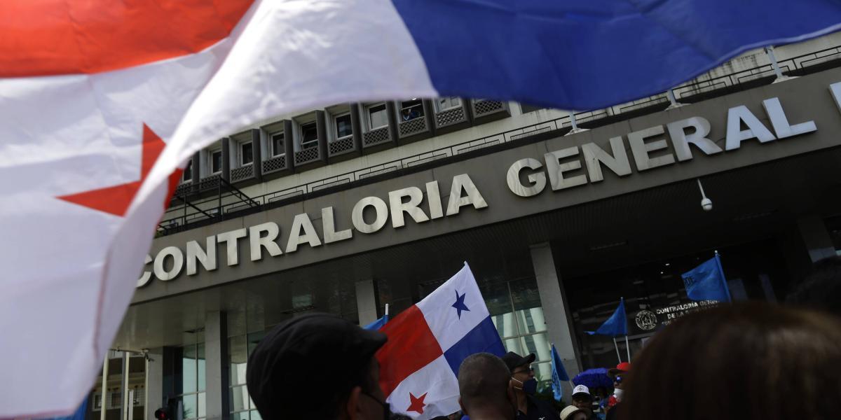 Protestas en la contraloría de Panamá.