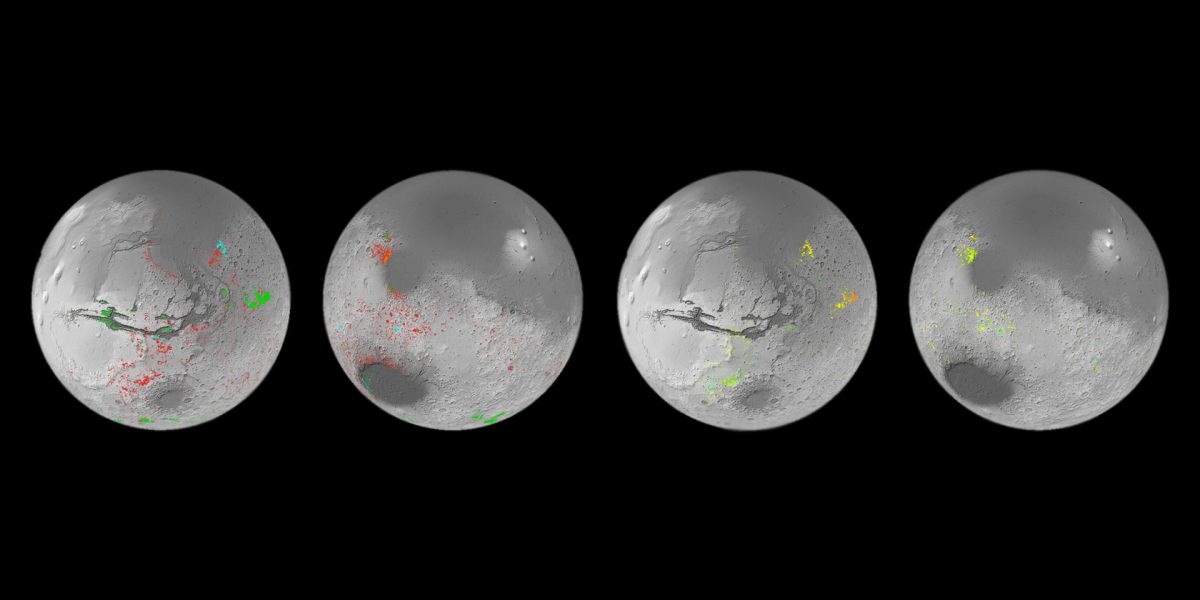 Marte: mapa muestra las zonas del planeta que antes tenían agua