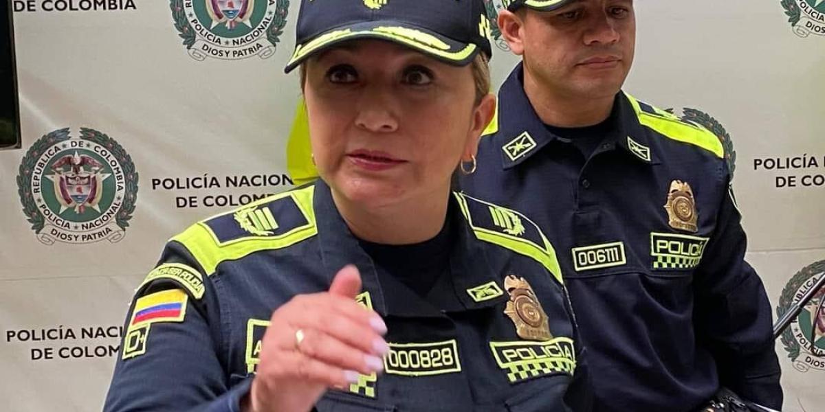 La coronel Alba Patricia Lancheros, comandante de la Policía en Quindío.