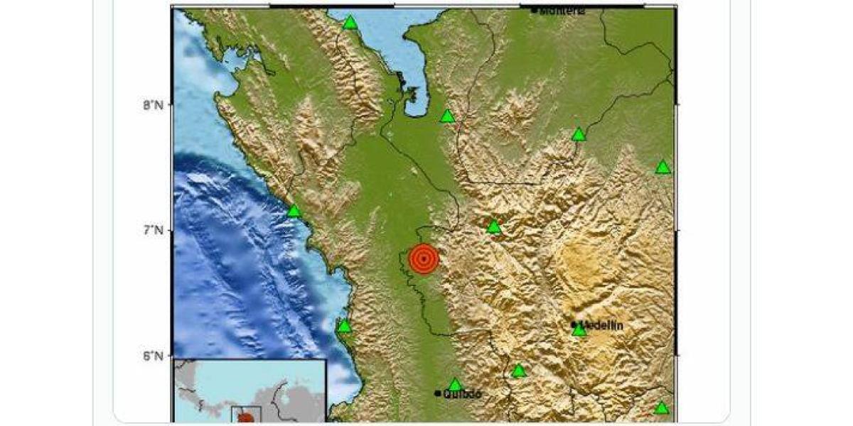 El temblor ocurrió en Murindó.