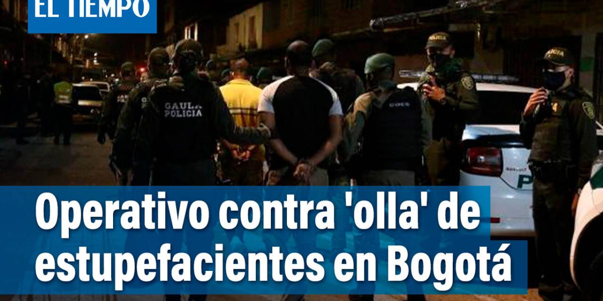 Un fuerte operativo desplegó la Policía de Los Mártires para intervenir una olla de expendio de alucinógenos en el barrio La Favorita.