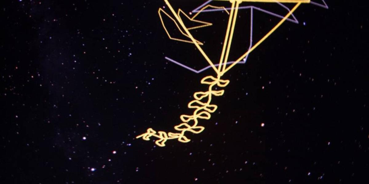 Asterismo que representa una cometa, símbolo del Movimiento Nacional de Víctimas de Crímenes de Estado (Movice).