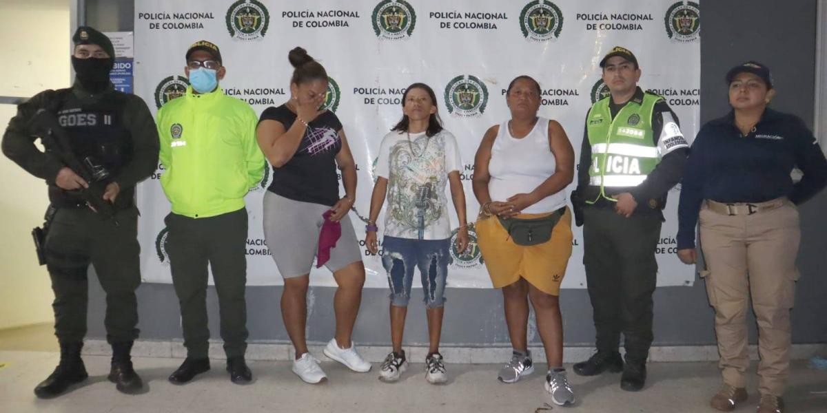 Las mujeres fueron capturadas en el Centro de Barranquilla.