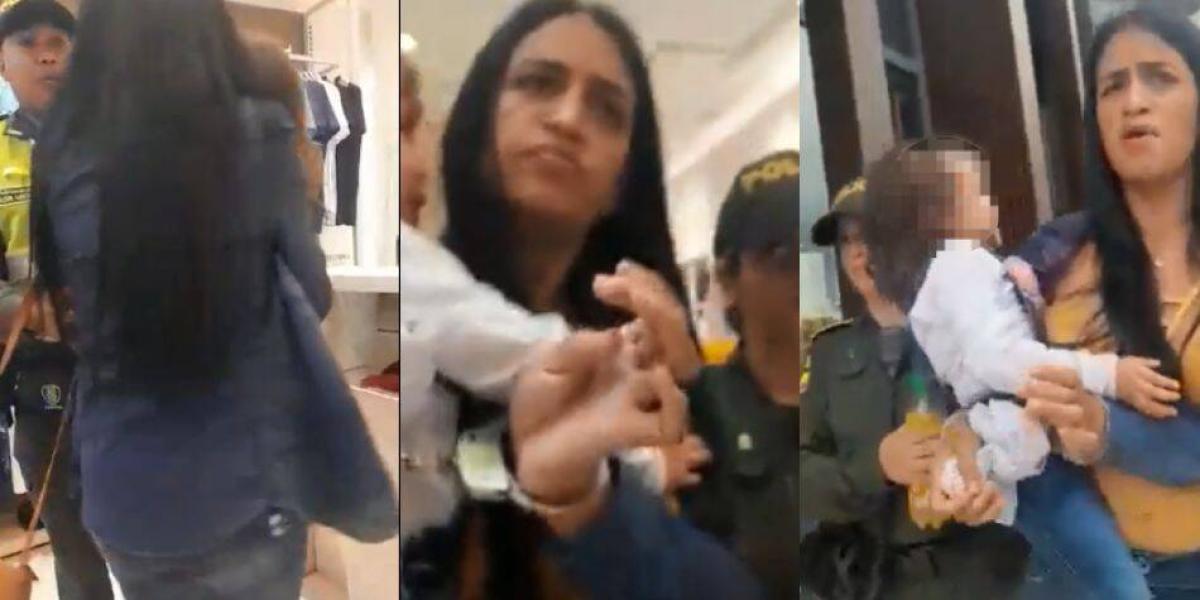 Indignación ha generado en Cartagena la forma como una mujer fue sacada por la policía de tienda.
