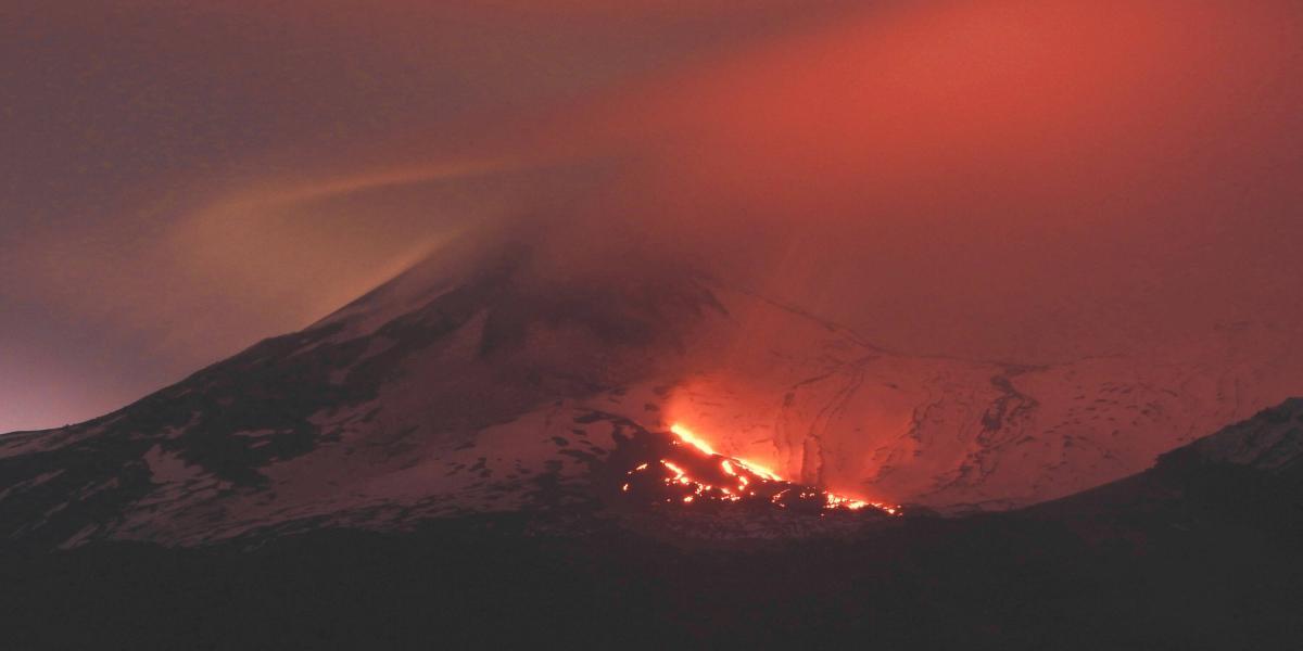 Volcan Etna, ubicado en Italia