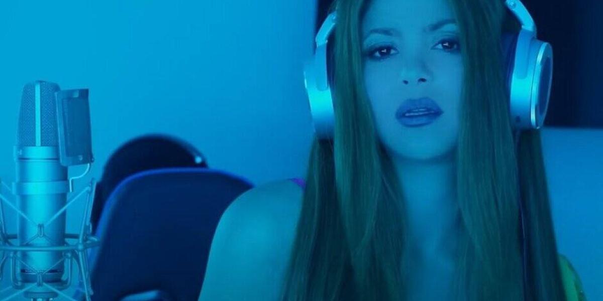 Shakira en el videoclip de su canción con Bizarrap.