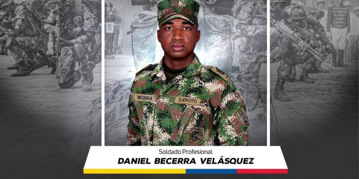 Daniel Becerra Velásquez, soldado muerto en Chocó.