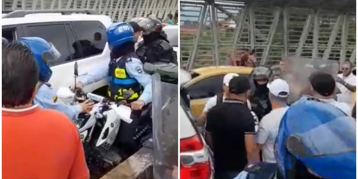 En la zona del viaducto de Pereira se presentan tensiones entre los taxistas y las autoridades.