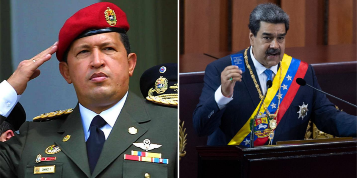 El expresidente de Venezuela, Hugo Chávez, y su sucesor, Nicolás Maduro.