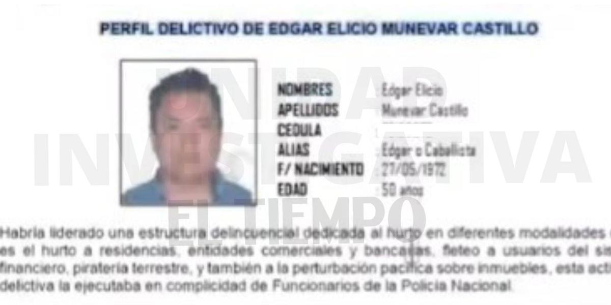 Edgar Munévar, alias el caballista, capturado por fuga de 'Matamba'.
