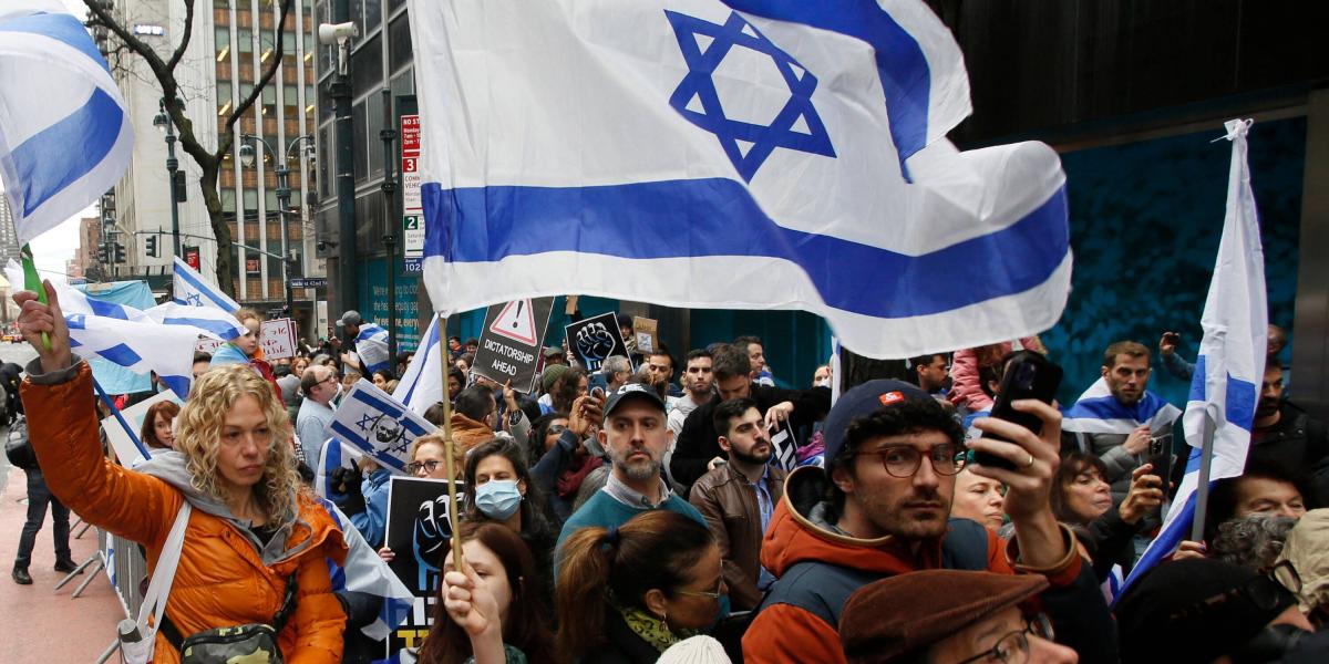 Protestas en Israel este lunes.