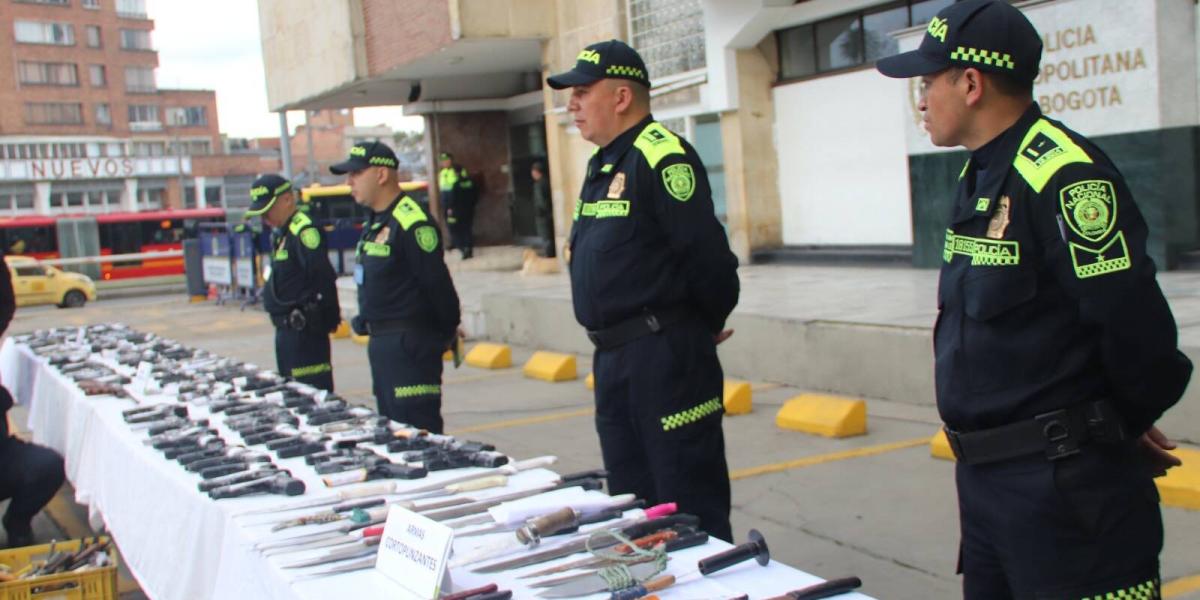 Incautación de la Policía Metropolitana de Bogotá.