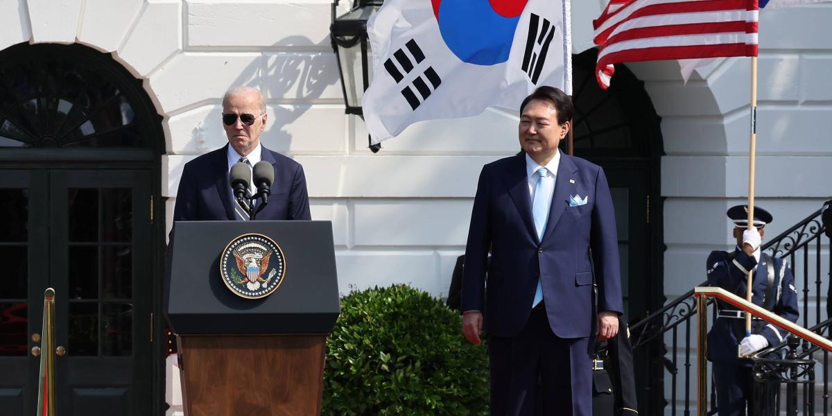 El presidente Biden recibió este miércoles a su homólogo surcoreano, Yoon Suk Yeol.