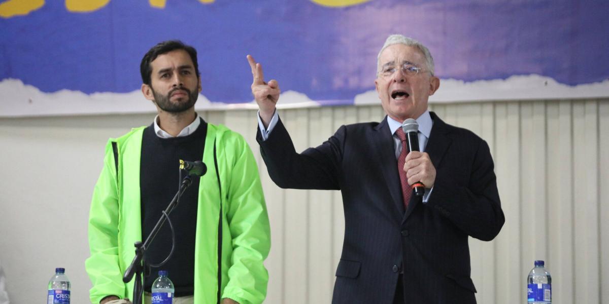 El expresidente Álvaro Uribe durante un evento en Bogotá la semana pasada.