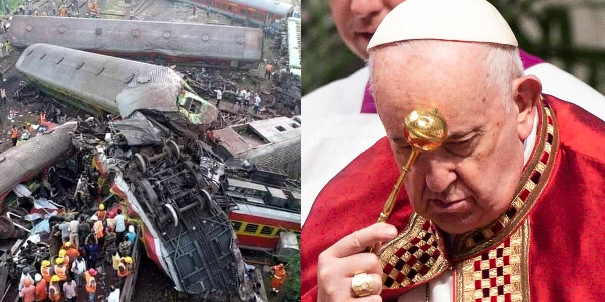 Accidente de tren en India y el papa Francisco.