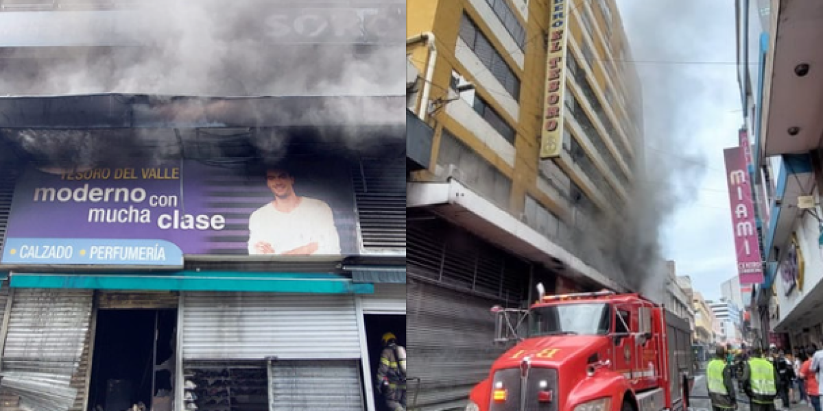 Incendio en centro comercial de Cali esta es la causa