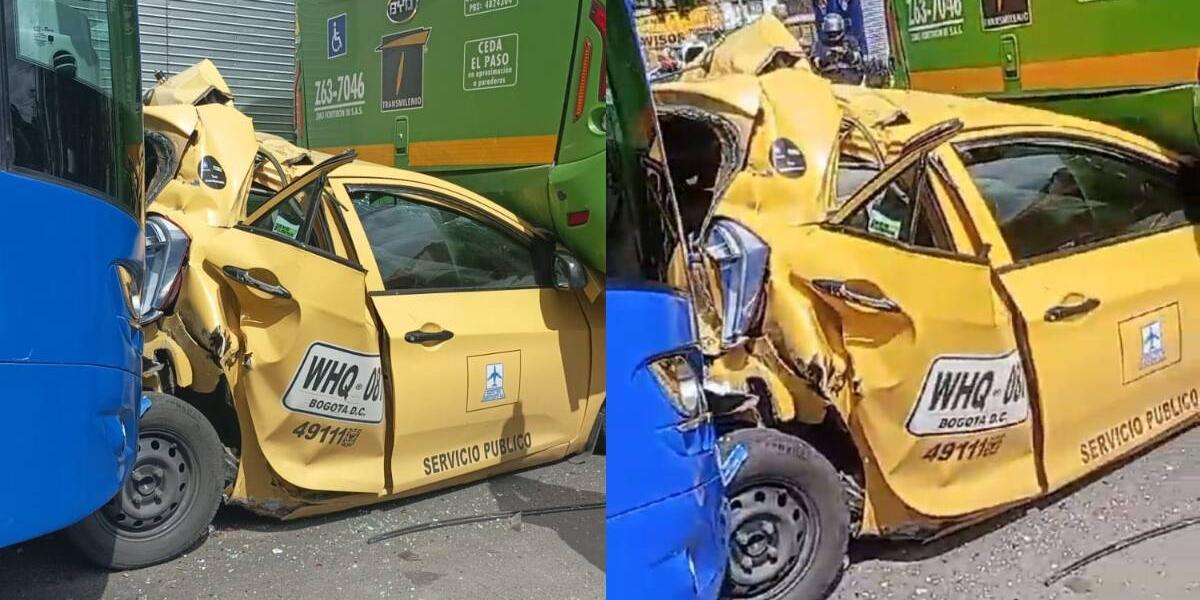 Video Del Accidente Entre Buses Del Sitp Un Taxi Y Camión En El Sur De