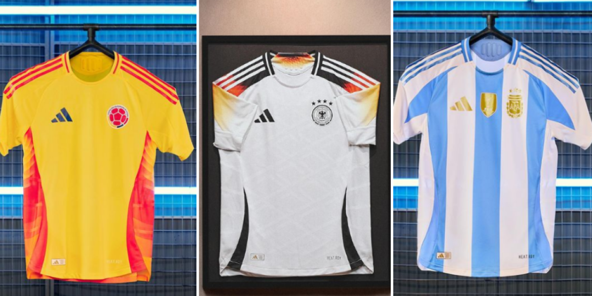 Así se ven las camisetas Adidas de Colombia, Argentina y selecciones de la  Euro 2024