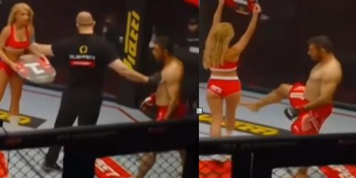 Prohíben de por vida participar en la MMA a luchador iraní por agresión a modelo de ring en evento ruso