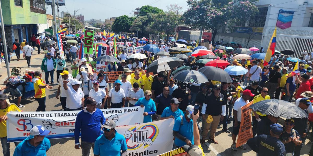 Barranquilla: marcha por el Día del Trabajo hoy