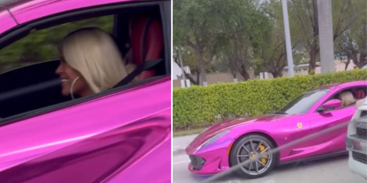 Esto cuesta el lujoso Ferrari rosado de Karol G: un verdadero 'makinon'