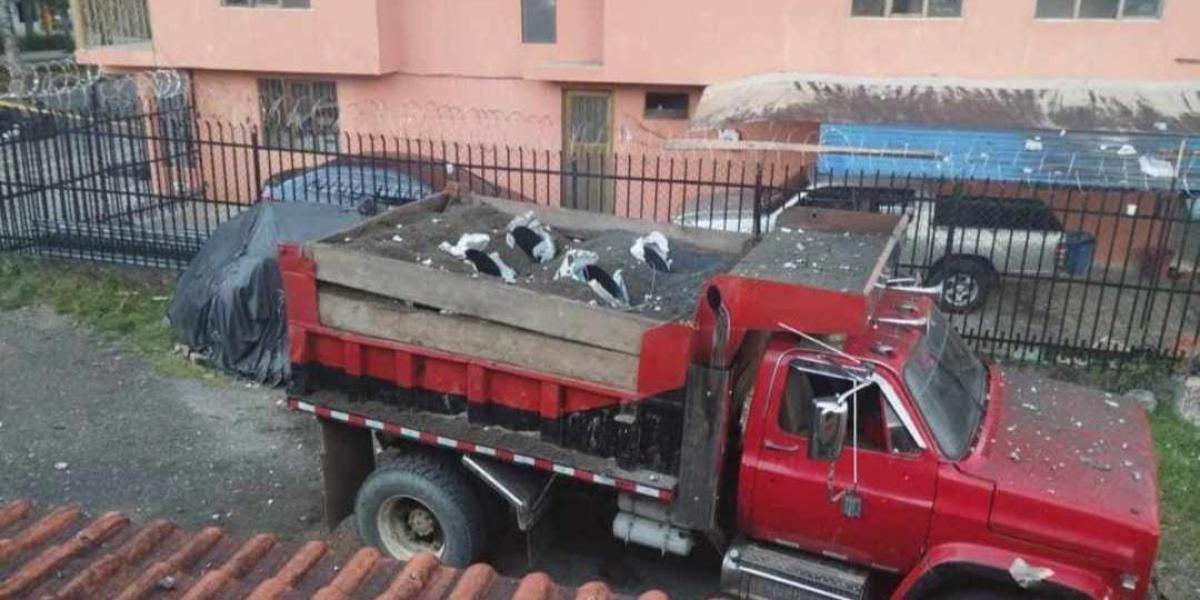 Volqueta del atentado en PopayÃ¡n