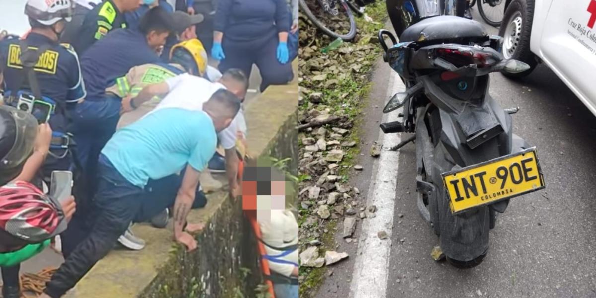 Motociclista Chocó Contra Muro De Contención En El Salto Del Tequendama