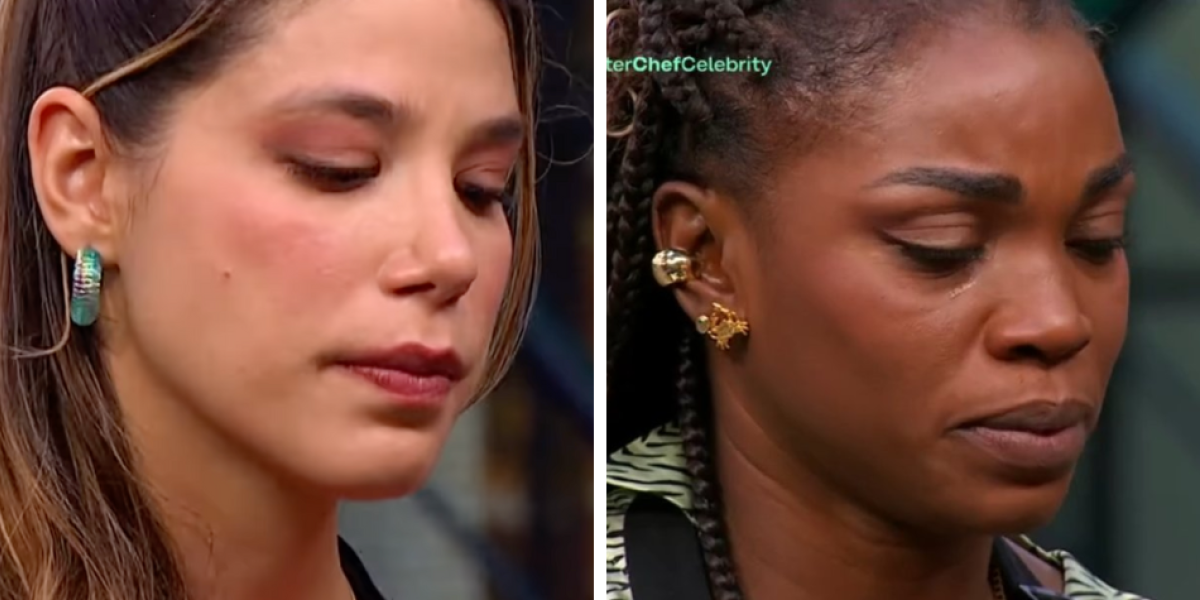 Dominica Duque y Caterine Ibargüen no pueden contener las lágrimas al pasar  al atril en 'MasterChef Celebrity'