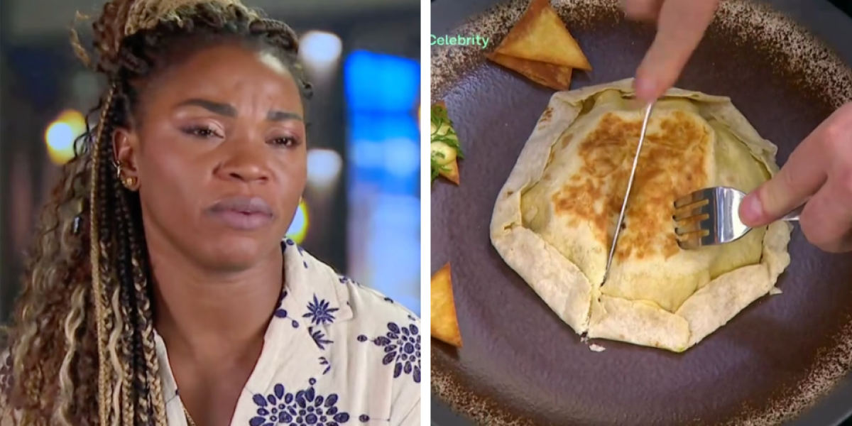 Adria Marina casi se come un pelo de Caterine Ibargüen en 'MasterChef  Celebrity': 'Me da una lástima, puede que por esto no me den ningún punto'