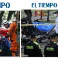 Accidente de avioneta de Medellín, el 15 de agosto de este 2025 (izquierda) y de la avioneta de la FAC en Caii (derecha), el 3 de octubre de 2023.
