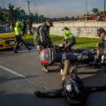 Accidente de Transito Motos, un límite accidente entre dos MotociclTas se presente hoy 25 de octubre del 2023 en la avenida 26 Con Ciudad de Cali Hoy 25 de Octubre del 2023. Foto Mauricio Moreno el Tiempo Ceet