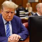 El expresidente Donald Trump en el segundo día del juicio en Nueva York.