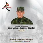 El soldado Diego Armando Zambrano González, asesinado durante ataque armado de disidentes en Jambaló, Cauca