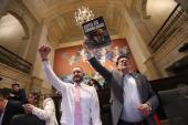 Pedro Suárez Vacca y Alirio Uribe celebran la prohibición