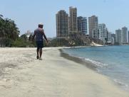 Por el momento, las playas de Santa Marta permanecen desoladas.