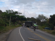 Protesta en carretera Panamericana