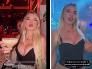 Yana Karpova de fiesta en Bogotá