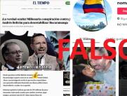 Noticia falsa que suplanta a EL TIEMPO