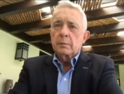 Álvaro Uribe en la audiencia del 9 de mayo.