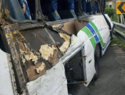 Accidente en el puente Helicoidal, entre Cajamarca y Calarcá.
