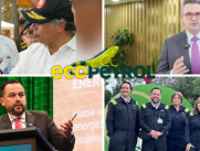 Arriba: Ricardo Roa, cabeza de Ecopetrol y el presidente Gustavo Petro; Alberto Vergara, gerente de cumplimiento de la compañía. Abajo: Edwin Palma, ministro de Minas; y la junta directiva de Ecopetrol en 2024.