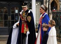 El príncipe Guillermo, a su llegada a la coronación del rey Carlos III y la reina Camila.